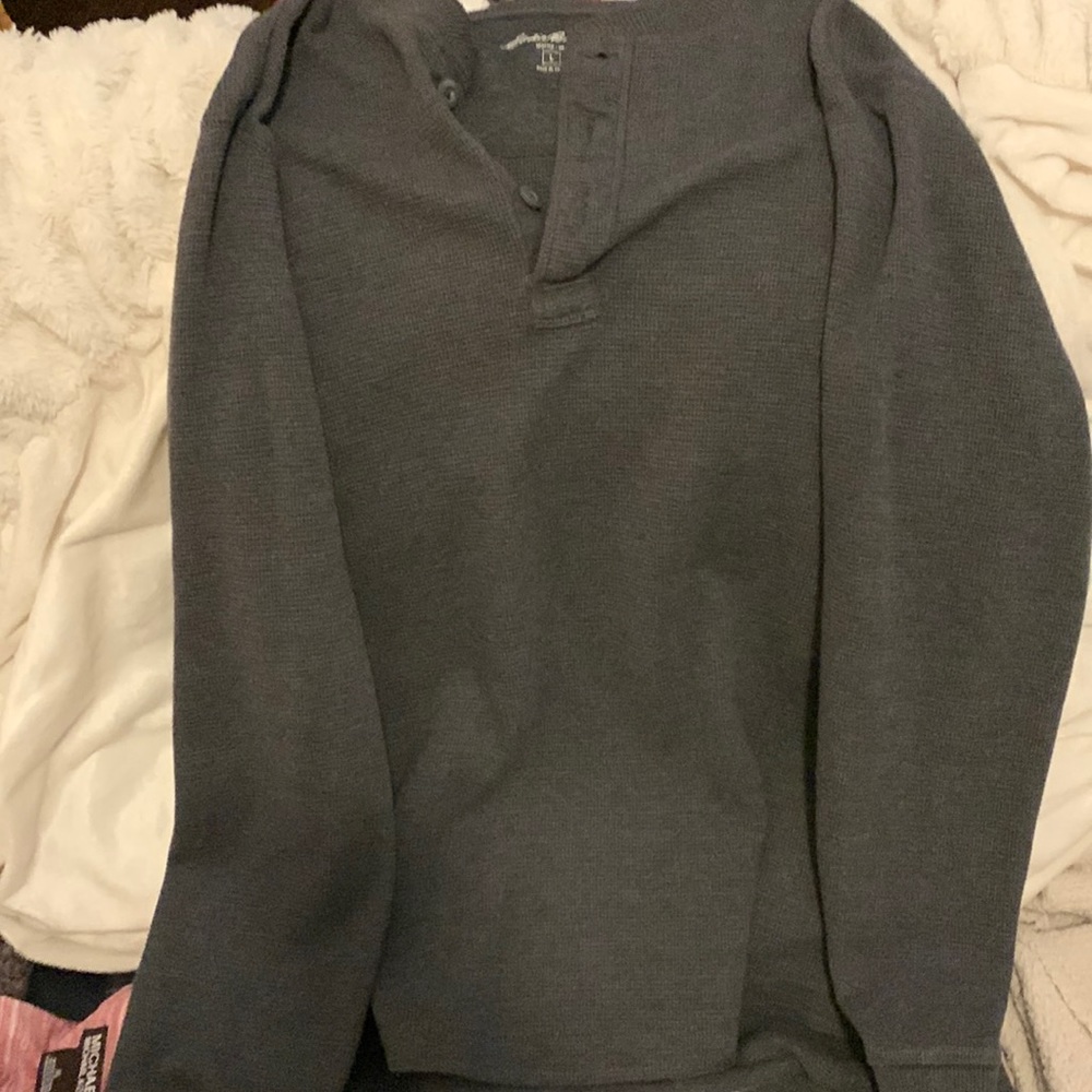 Eddie Bauer men’s waffle Henley long sleeve . Size L